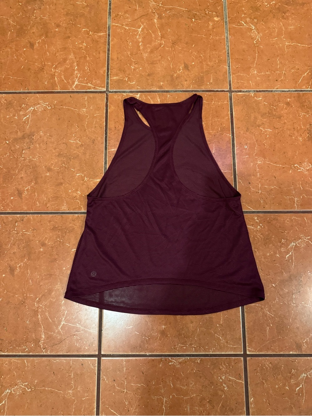 lululemon athletica Maroon Racerback Mesh Tank Top